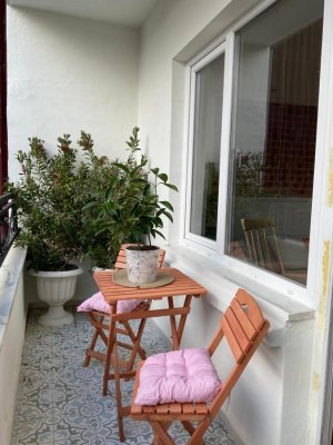 Balkon mit Stadtblick